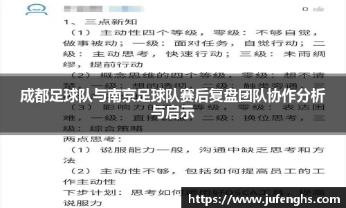 成都足球队与南京足球队赛后复盘团队协作分析与启示